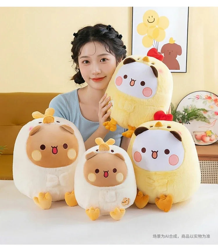 Cute Chick Shape Plush Toy Soft Fluffy Cartoon Pillow