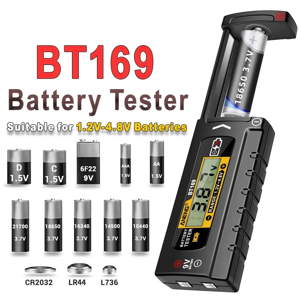 Universal Battery Tester 9V 1.5V Button Cell Test LCD Battery Indicator Gauge Checker Household Analyzer Meter Tools