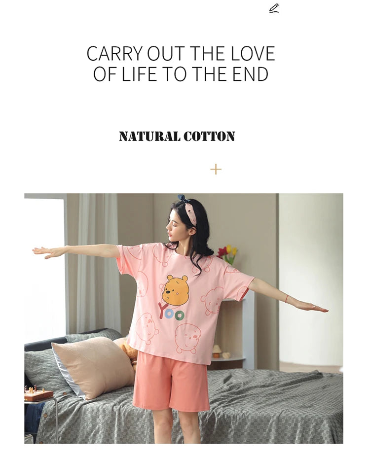 Women’s Winter Corduroy Cotton Pajama Set – Cute, Comfortable, Loose Long Sleeve Loungewear