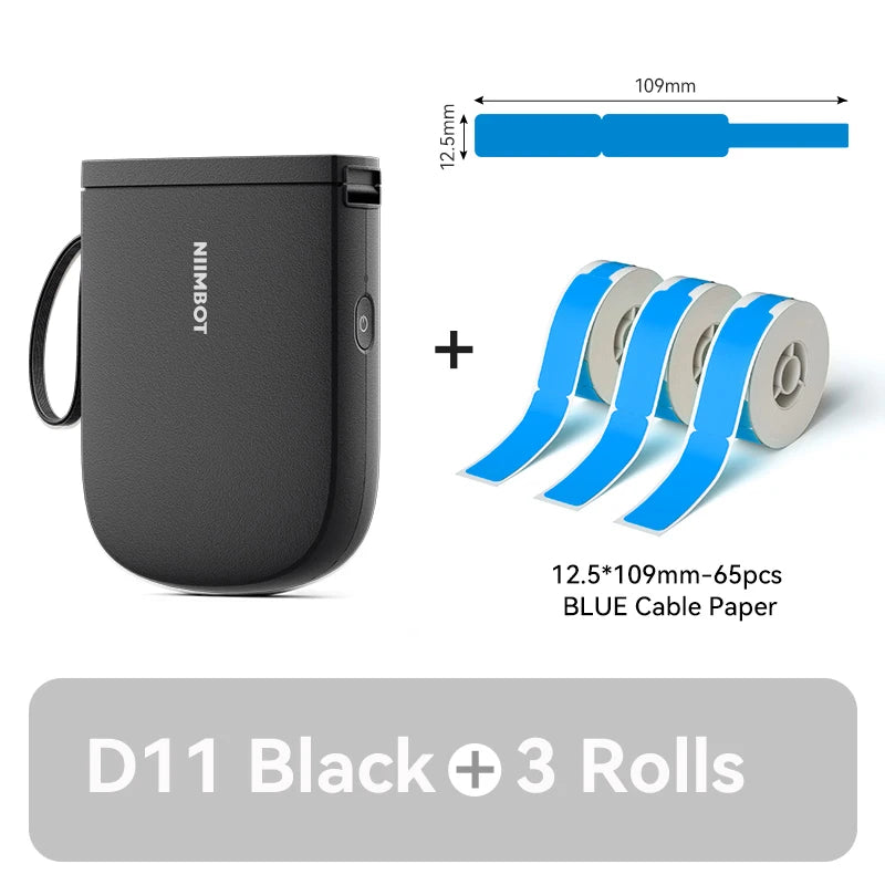 D11 Mini Thermal Label Printer 300DPI, Bluetooth Wireless Sticker Maker Portable Inkless Label Printer for Home & Office