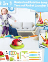 3 in 1 Ladybug Multifunction Exercise Machine Kids Jump Toss Toys Rocket Launcher Rope Sports Game Outdoor Educational Toy Gifts