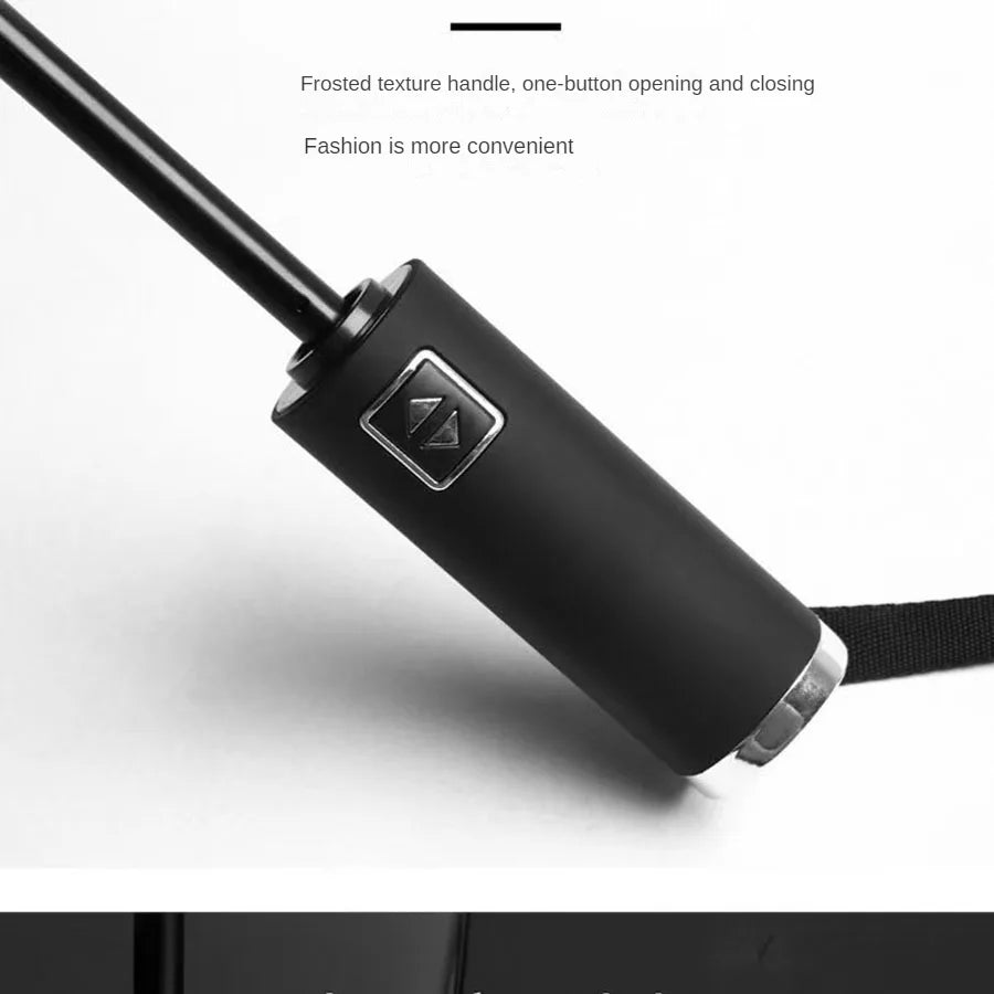 Stylish Automatic Umbrella - UV Protection, Windproof with 10 Reinforced Ribs, Design for Sun & Rain