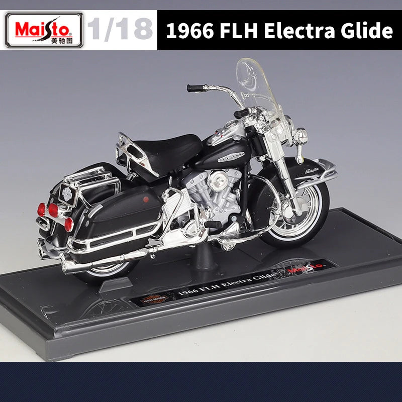 1 18 Scale Harley Davidson FLH Electra Glide 1966 Diecast Motorcycle Model
