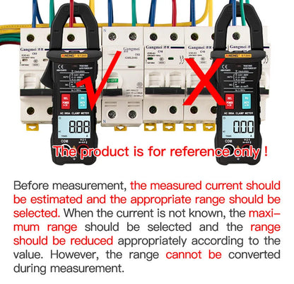 Clamp Meter Multimeter With HD Backlight Display Screen Mini Amperimetric Clamp Tester Noncontact Electrician Tools