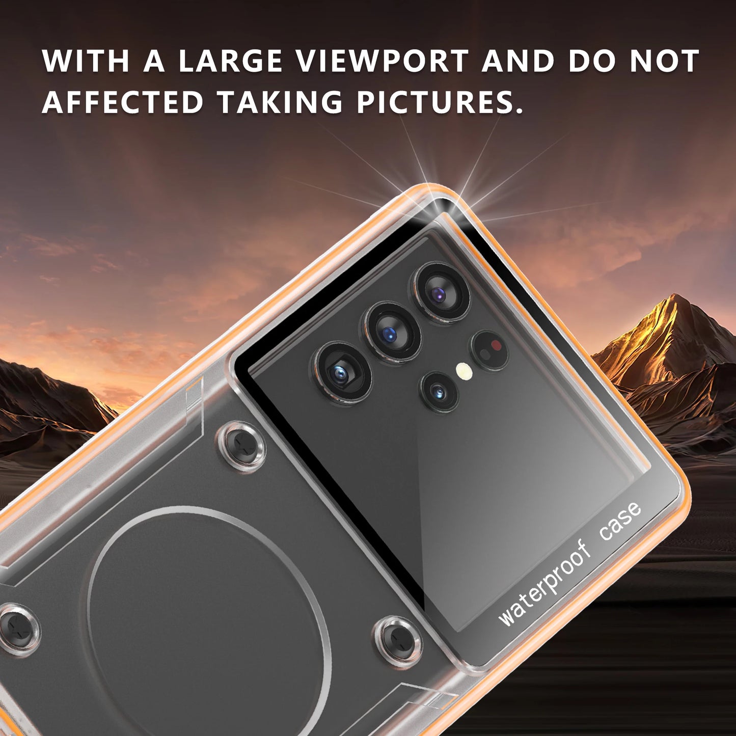 Transparent Universal 6.9-inch Underwater Touch Screen Dust and Drop Protection IP68 Waterproof Phone Case