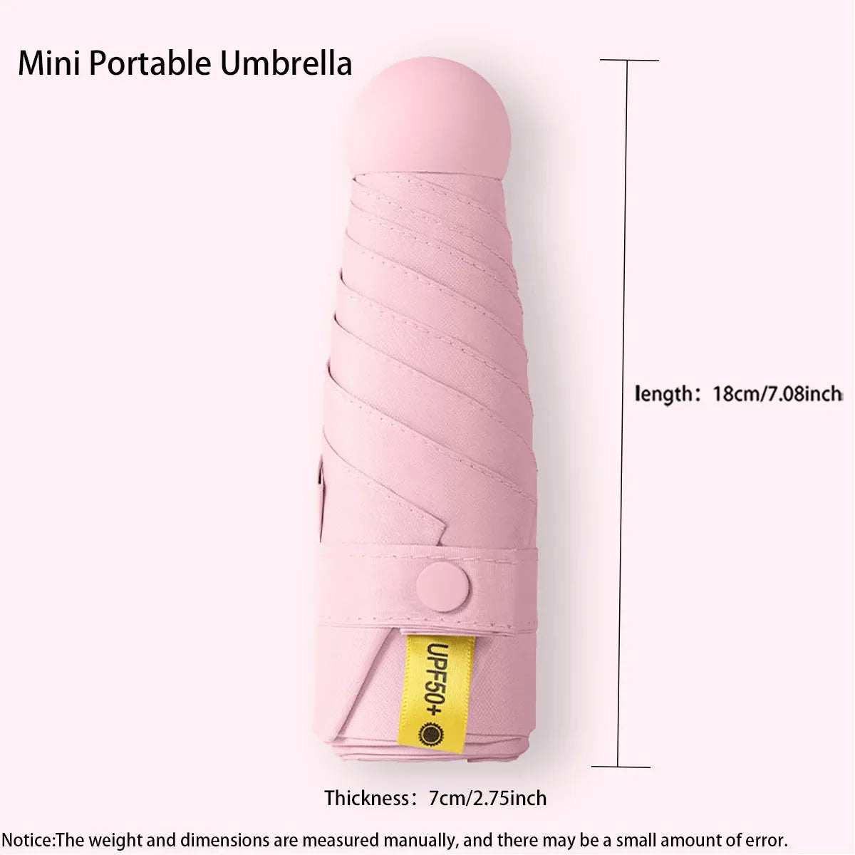 Compact Ultralight Folding Umbrella Waterproof Five Fold Portable Travel Umbrella Sun Rain Protection Umbrella