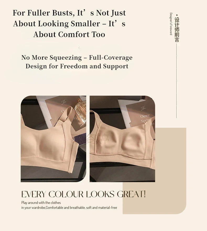 Womens Full Coverage Seamless Wireless Minimizer Bra