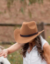 Western Cowboy Hat Versatile Comfortable Roll up Casual Cosplay with Buckle Belt