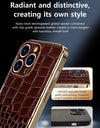 Genuine Leather Phone Case for iPhone 16 15 Pro Max 14promax Luxury Soft Edges Shockproof Camera Protection Cover