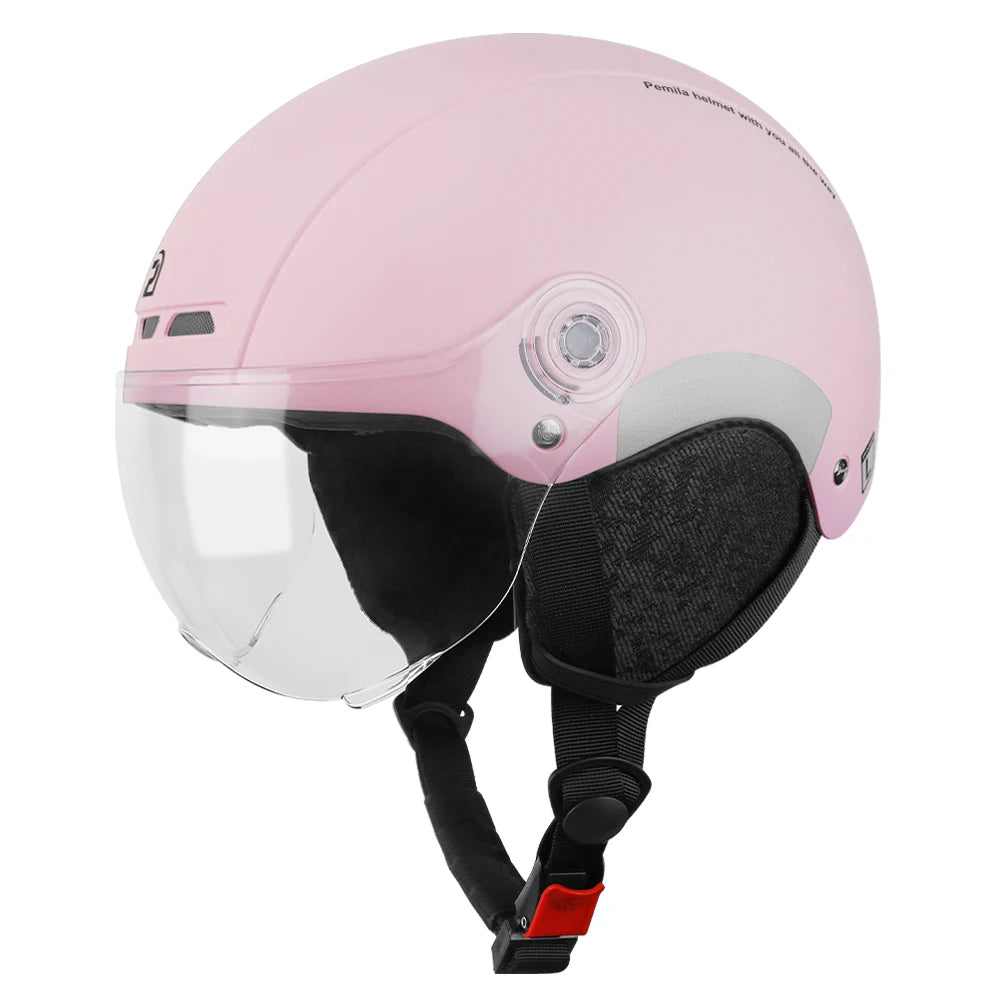 Adult Cycling Helmet With Goggles Ear Protection And Removable Lining