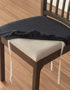 4pcs/set Stretch Dining Chair Seat Covers Jacquard Elastic Upholstered Chairs Cushion Slipcover Anti-Dirty Protector Removable