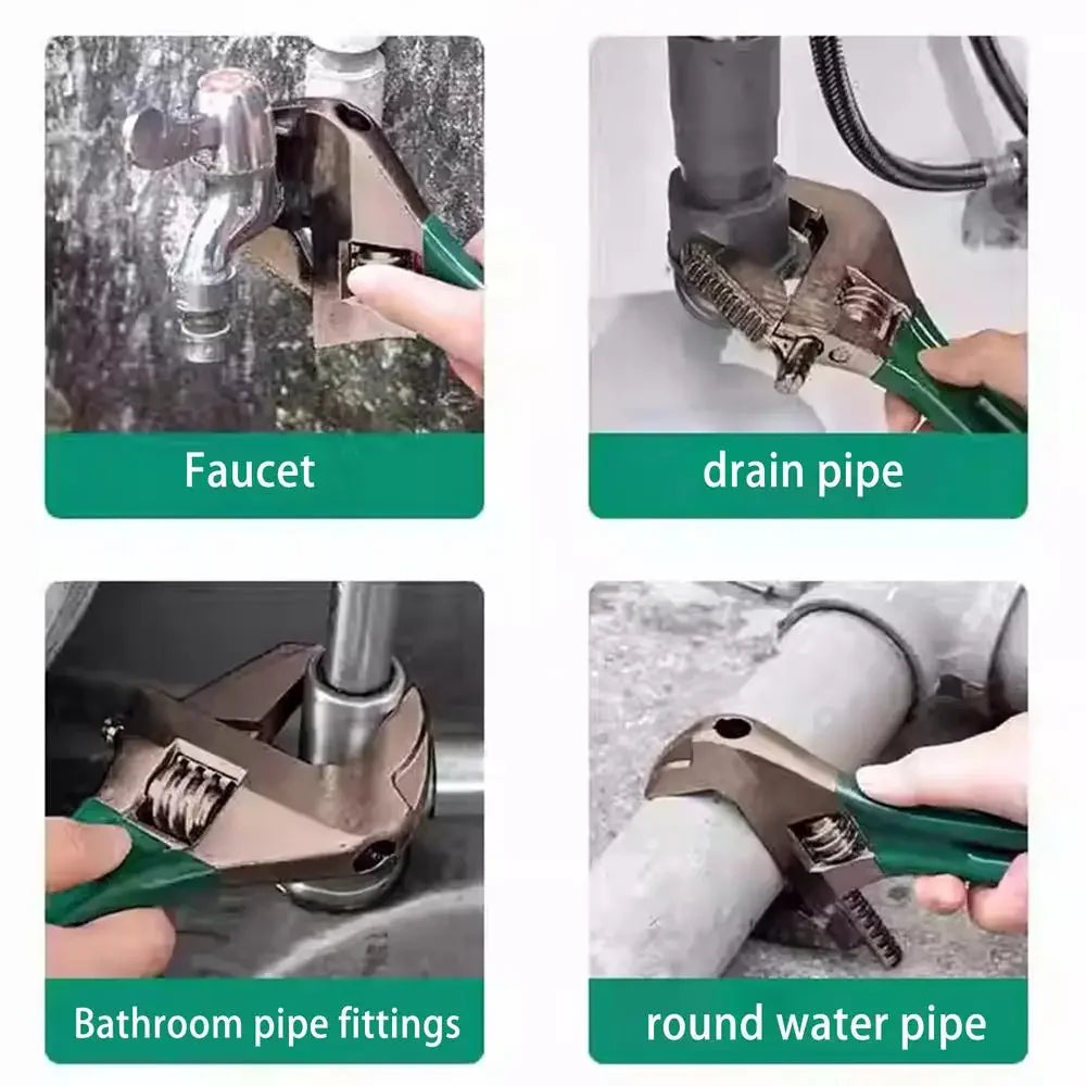 Adjustable Stubby Wrench Wide Opening Alloy Steel Forged Wrench With Short Handle Spanner Tools For Home Garage Workshop