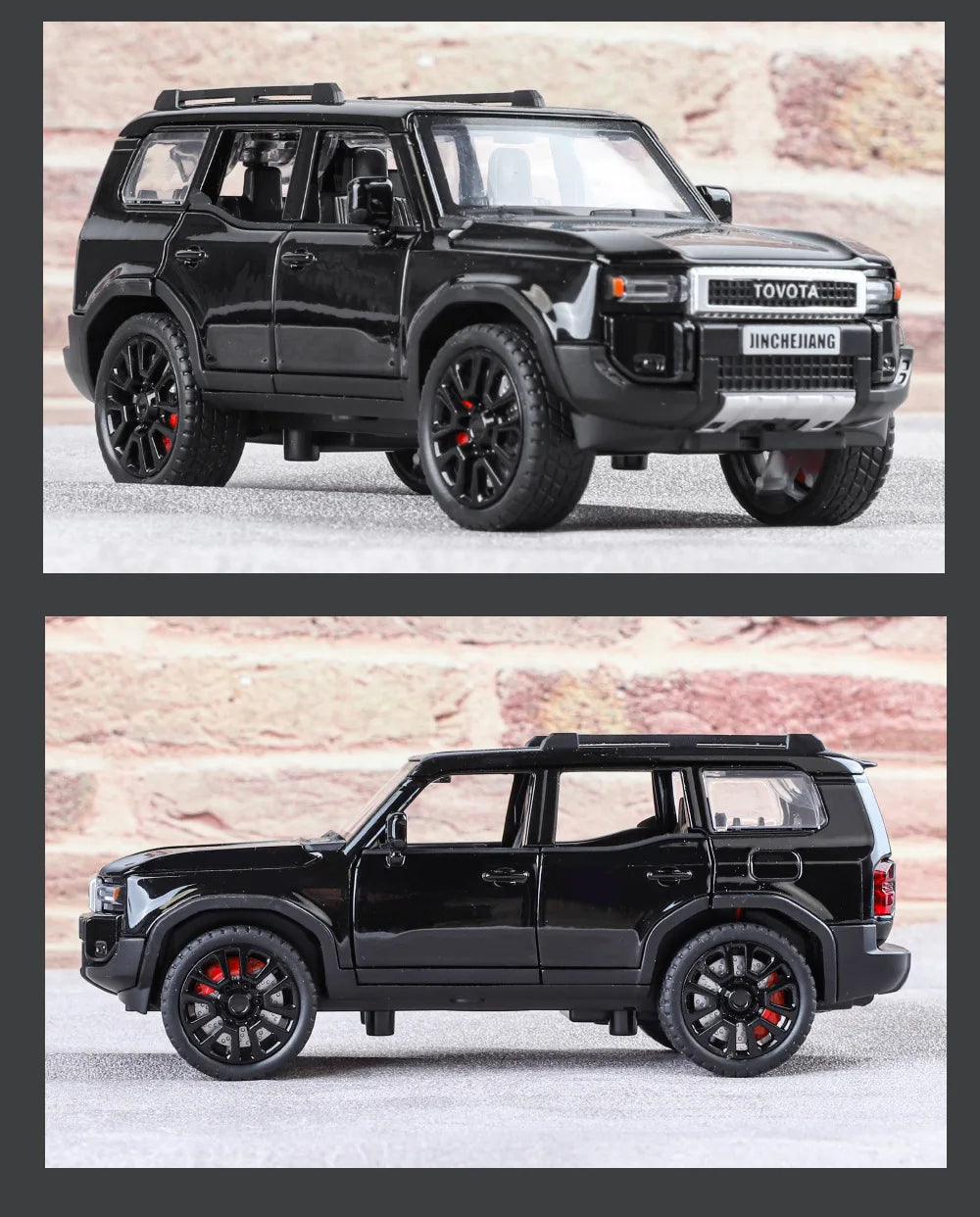 1/32 PRADO Land Cruiser Alloy Car Model Diecast Metal Off-road Vehicle Car Model Simulation Sound and Light Toy Gift