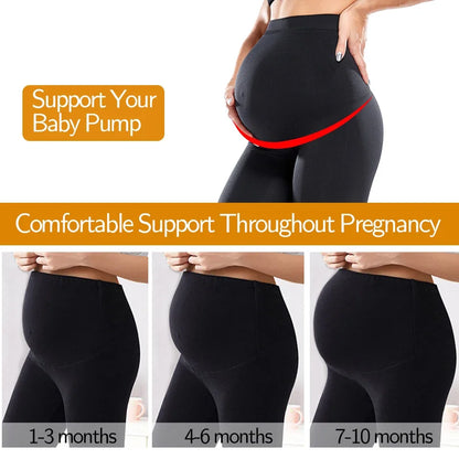 Maternity Leggings Over The Belly Pregnancy Pants High Waist Belly Support Tights for Mothers Pregnant Women Body Shaping Pants