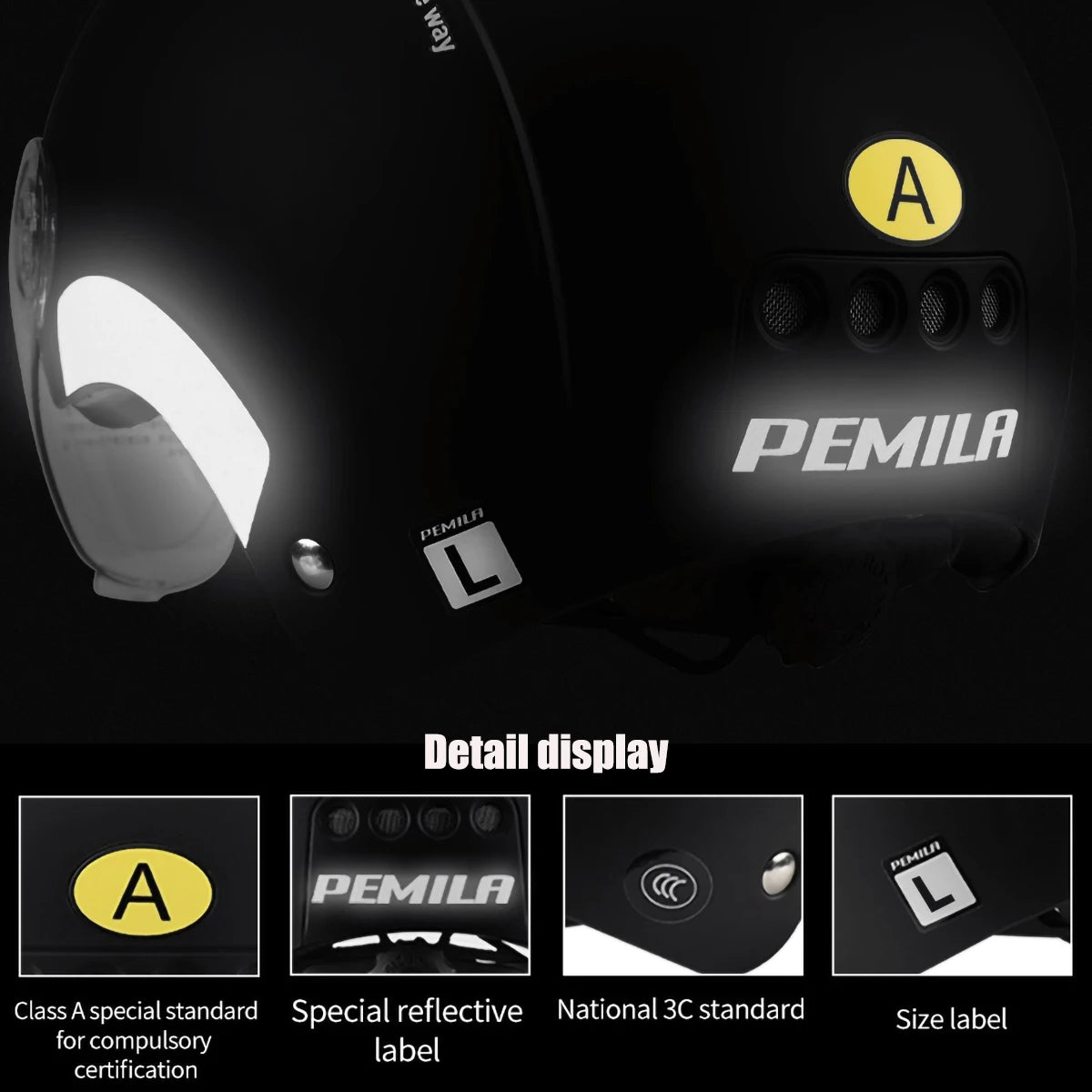 Adult Cycling Helmet With Goggles Ear Protection And Removable Lining