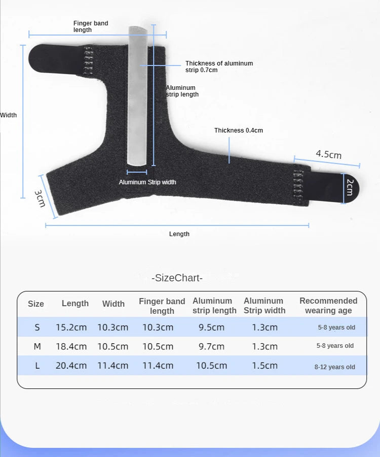 1PC Thumb Splint Support Brace For Tenosynovitis Arthritis Tendonitis Trigger Thumb Fits Child Left And Right Hand