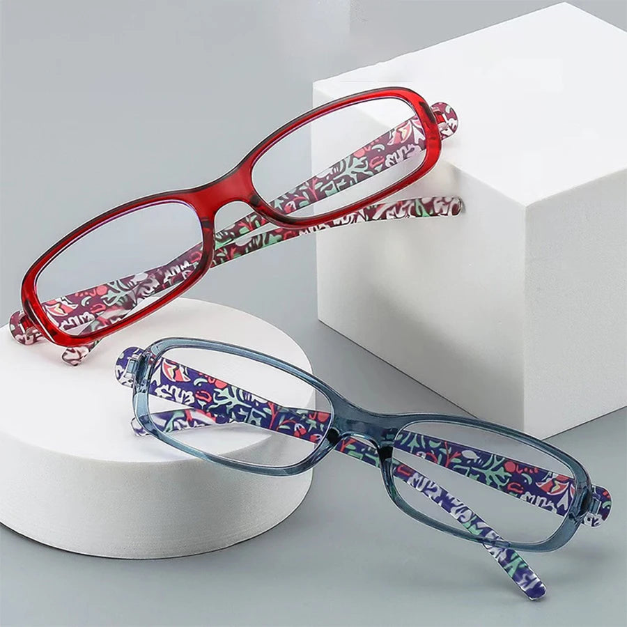 Reading Glasses Women Full Frame Printed Retro Anti Blue Light Presbyopia Hyperopia Read Eyewear +1.0 +2.0 +3.0 +4.0