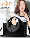 Leather Shoulder Bags For Women Ladies Luxury Handbag Crossbody Bag Zipper Messenger Solid Color Saddle Bag
