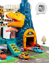 Electric Rail Car Dinosaur Building Parking Lot Adventure Racing Rail Car Toys  Brain Mechanical Interactive Rail Cars