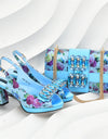 Italian Design Rhinestone-encrusted Ladies Party Shoes And Special Bag High Heels And Dual Purpose Bag Women's Shoes