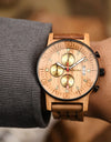 Wood Watch Calendar Multifunctional Fashion Wrist Quartz Customizable Engraving