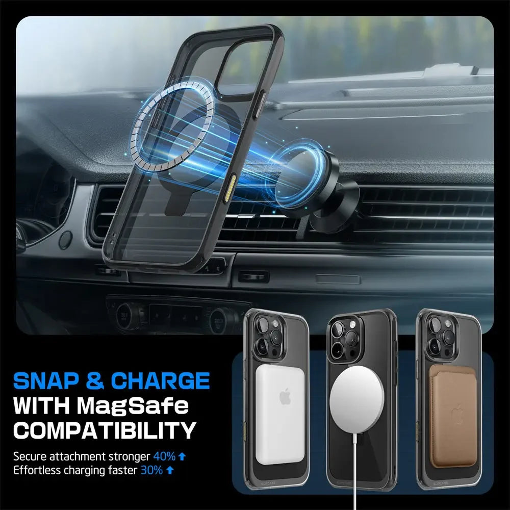 For iPhone 16 Pro Max Case with Camera Control Capture Button UB Mag Stand Series Slim Clear  MagSafe Phone Case