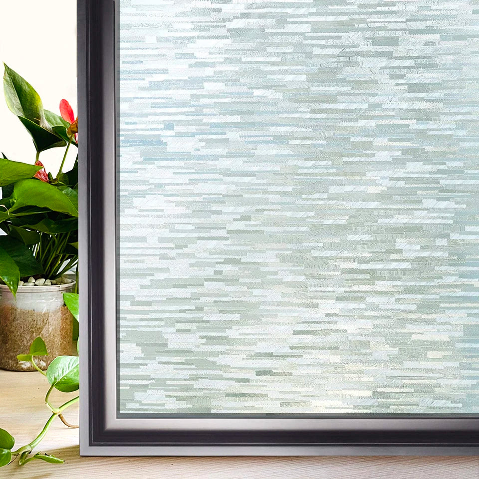 Privacy Window Films No Glue Static Adhesive Glass Film for Decorative Bathroom Living Room Kitchen Rental Apartment Rainbow
