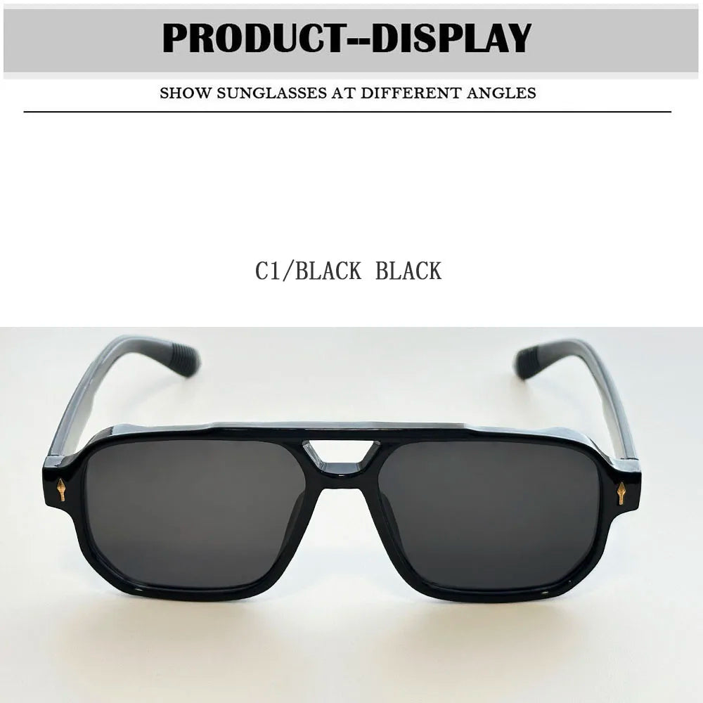 Vintage Square Sunglasses With UV400 Protection