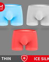 3-Pack Men’s Seamless Graphene Ice Silk Boxer Shorts – Antibacterial & Breathable