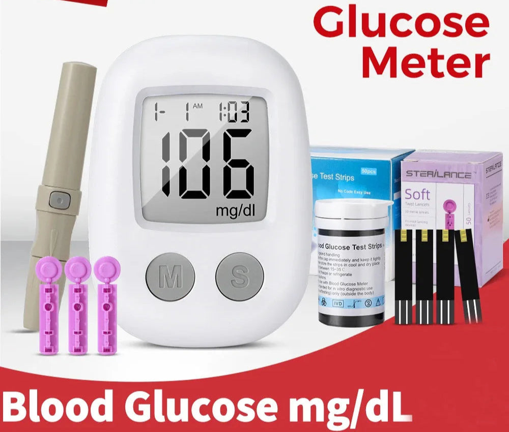 Blood Glucose Meter Glucometer Diabetes Medical Devices with Test Strips Lancets Blood Sugar Meter glucometro Monitor