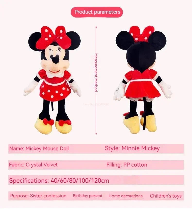 Cartoon Mouse Plush Doll Super Soft Crystal Velvet Pillow
