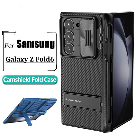 Cam shield Fold Case Samsung Galaxy Z Fold6 Case Camera Slider Pen holder version luxury Back Cover