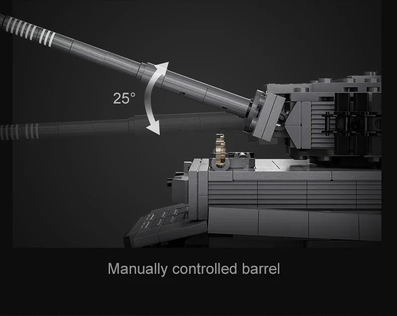 925pcs Ww2 Military Army 1:35 Sd.Kfz.181 Tiger Tank City Remote Control Building Blocks Weapon Bricks RC Vehicle Toys