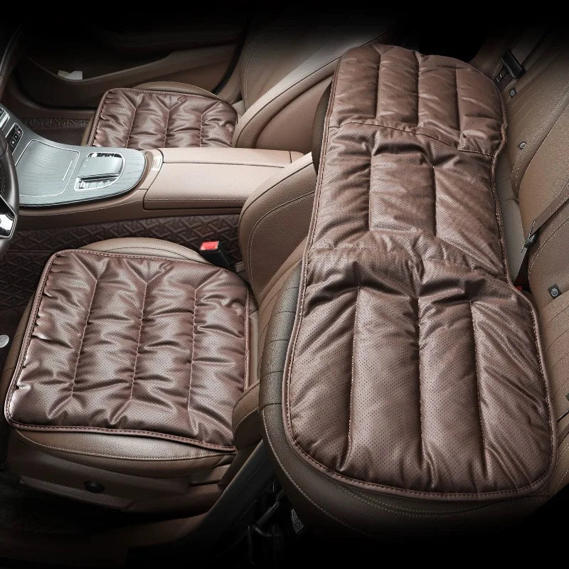 Nappa Leather Breathable Car Seat Cushion Soft Universal Anti Slip Auto Seat Protector Pads Car Seat Covers Interior Accessoires