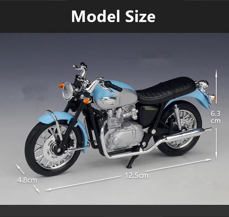 Diecast Triumph Bonneville 2002 Motorcycle Model 1 to 18 Scale