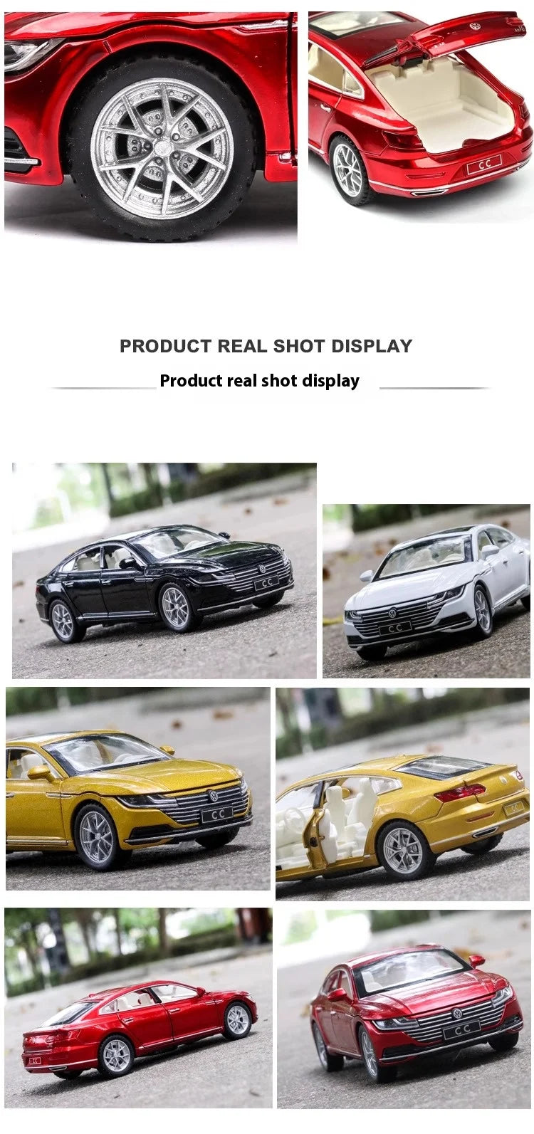 1:32 Scale Volkswagen CC Alloy Car Diecast Model Collect Hobby Model Ornaments Gift For Friend Boys Sound Light Pull Back Toys