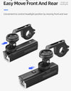 Bike Front Light 1500LM 5000mAH Battery Bicycle Light Aluminum Smart Sense LED Lamp Flashlight Cycling Headlight