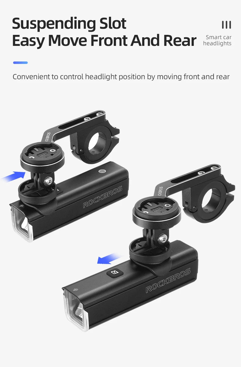 Bike Front Light 1500LM 5000mAH Battery Bicycle Light Aluminum Smart Sense LED Lamp Flashlight Cycling Headlight