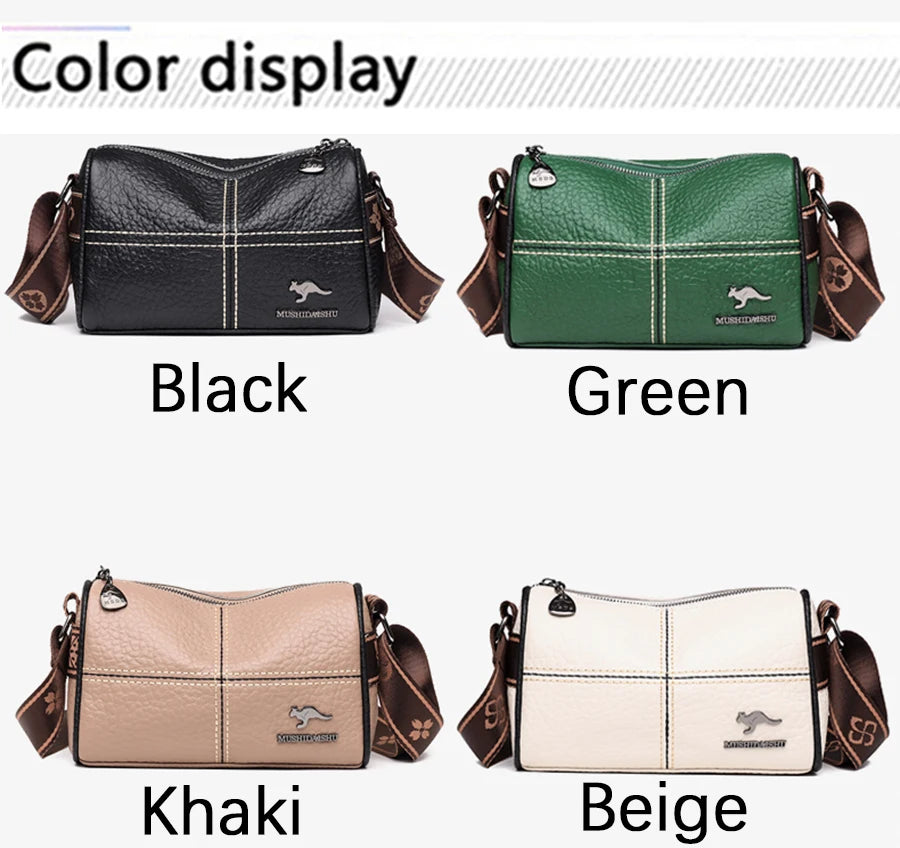 Lichee Pattern Genuine Leather Crossbody Bag For Women Luxury Handbag High Quality Shoulder bags Ladies Messenger Bag