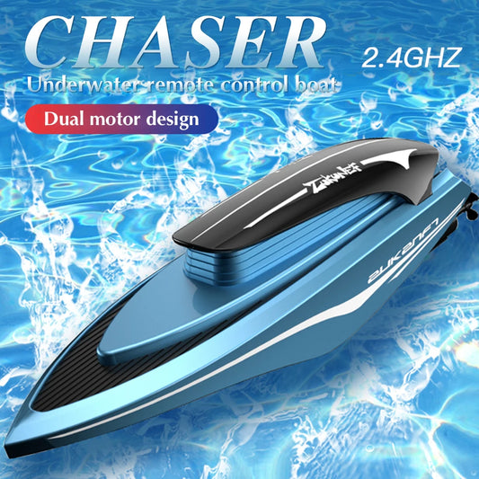 Mini RC Boats High Speed Electronic Racing Remote Control Ship Competition Water Toys Gifts Led Light