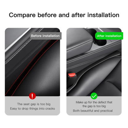 For Tesla Car Seat Gap Filler Side Seam Plug Strip Styling Seat Gap Leak-proof Filling Strip Interior Decoration Supplies