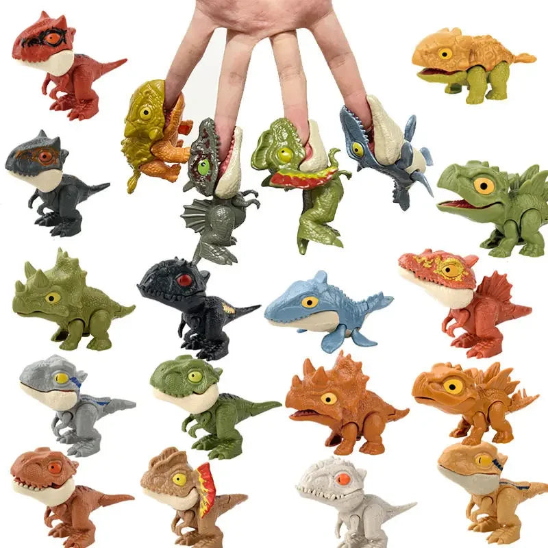 Bite Hand Finger Animal Dinosaur Model Tricky Chameleon Hippo Elephant Interactive Creative Joints Fidget Dino Xmas Boy Gift Toy