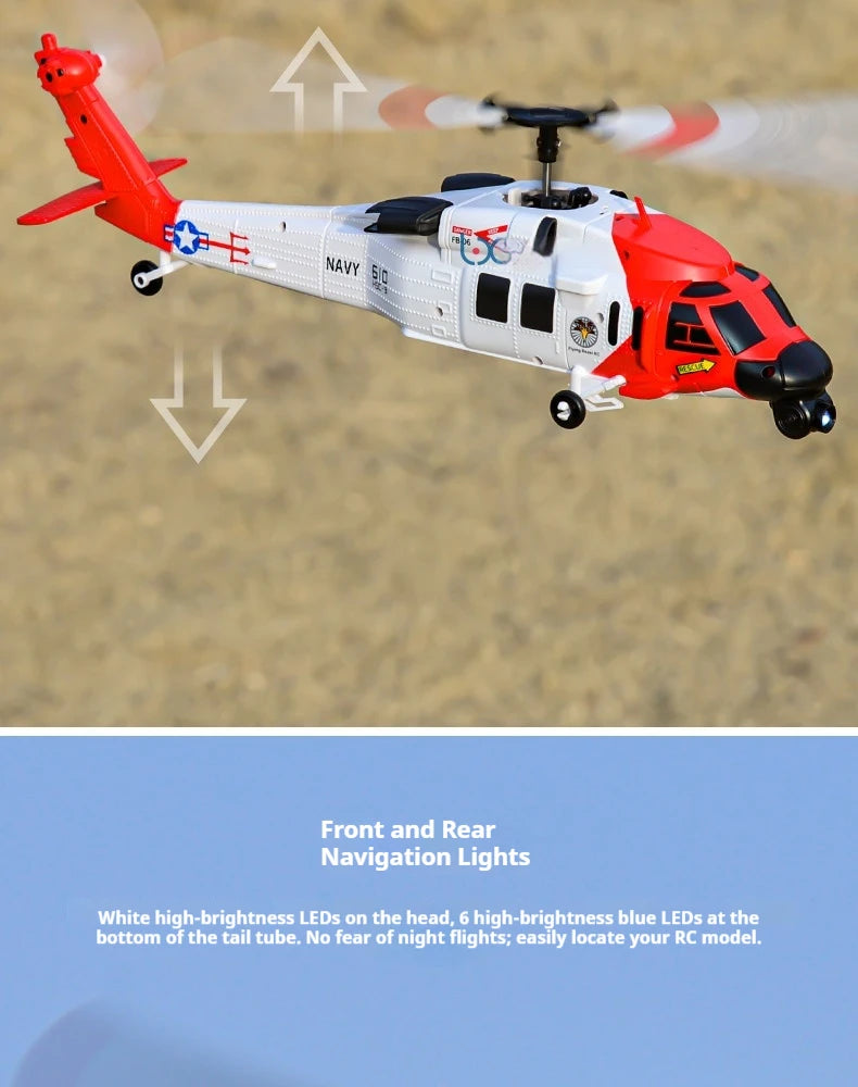 FB06 Black Hawk Remote Control Helicopter 4 Channel Optical Flow Positioning Simulation Model