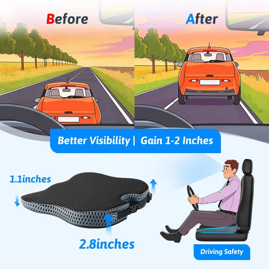 Orthopedic Memory Foam Seat Cushion for Tailbone Sciatica Back Pain Relief