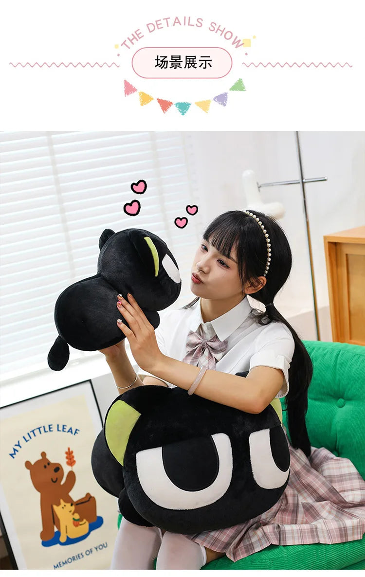 Cute Black Cat Character Plush Stuffed Doll Pillow Toy