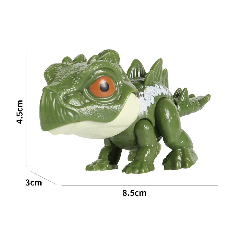 Finger Dinosaur Figure Jurassic Model Dino Park Egg Toy for Children Biting Hand Fidget Tricky Pteranodon Mosasaurus Joints Gift