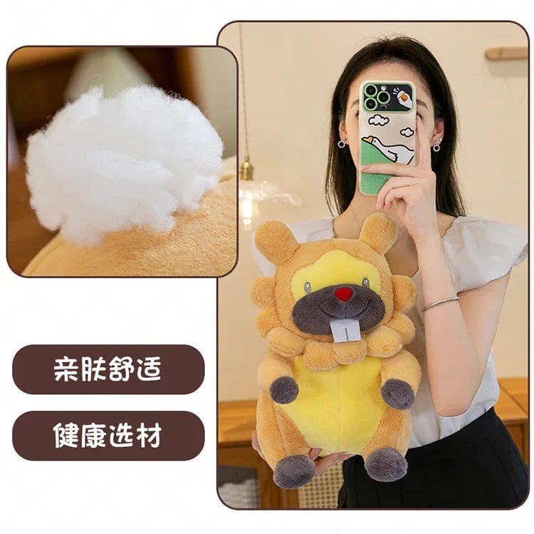 70cm Kawaii Pokemon Bidoof Plush Toy Bidoof Stuffed Doll Sleeping Pillow Cute Plushie Kids Birthday Gift for Children Wholesale