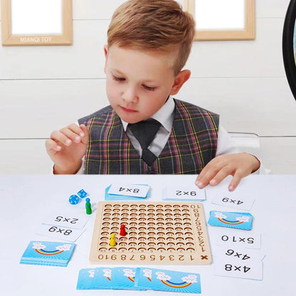 Montessori Wooden Arithmetic Math Board Toy Multiplication Addition Sensory Enlightenment Competitive Puzzle Kids Favor Gift