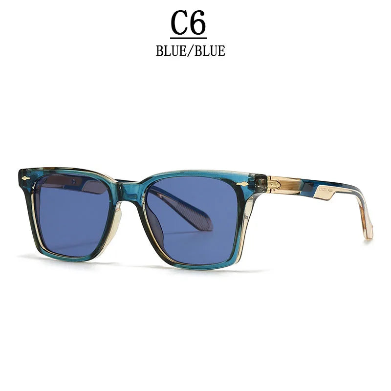 Square Vintage Sunglasses With UV400 Protection
