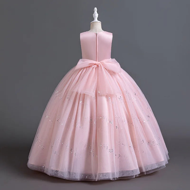 Christmas Girls Princess Ball Gown Fluffy Tulle Birthday Dress for Flower Girl Wedding Pageant Holiday Party Dress